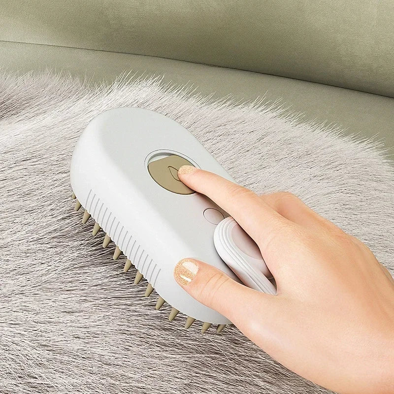 Escova a Vapor para Gatos e Cães - 3 em 1