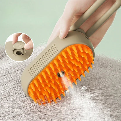 Escova a Vapor para Gatos e Cães - 3 em 1