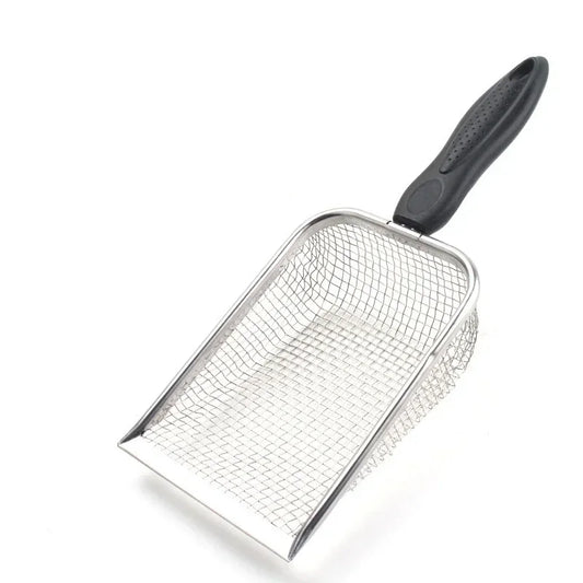 Pá de Metal para Limpeza de Areia de Gato