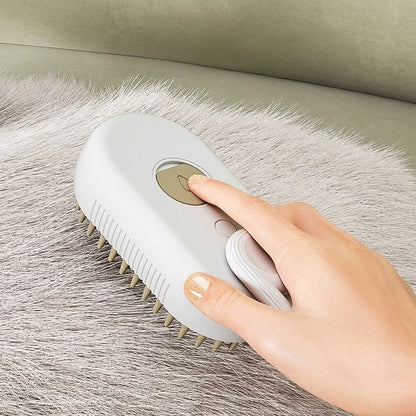 Escova a Vapor para Gatos e Cães - 3 em 1